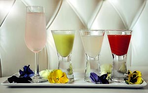Harvey Nichols-flower-cocktail-flight