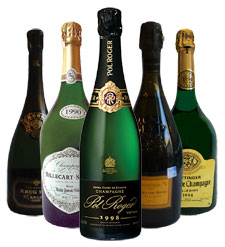 Various Champagne bottles