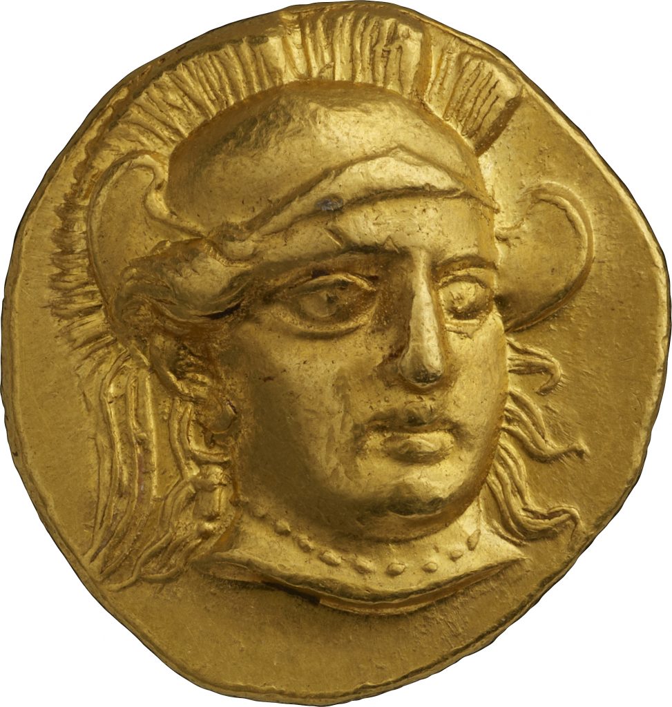 KGC0010 Gold Stater of Lampsakos. Obverse. Credit Steve Wakeham-Kallos Gallery.